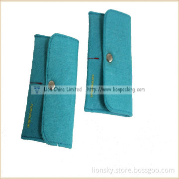Wallet Felt Bag with Button